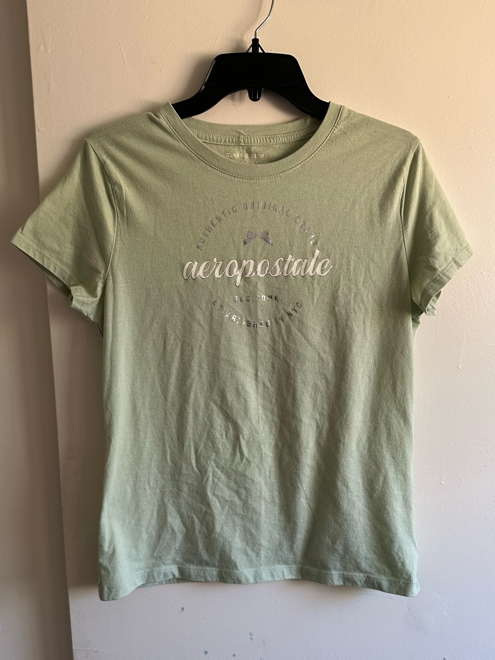 Aeropostale Mint Green Short Sleeve Logo Tee